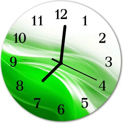 Produktbild von Glasuhr Wanduhr Küchenuhr Echt-Glas 30fi cm Abstraktes grün