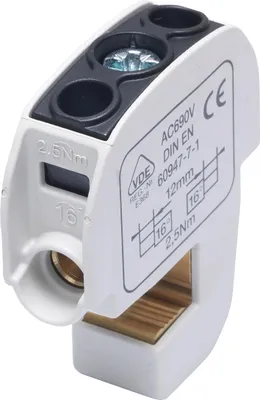 Produktbild von Isolierte Schienenklemme SBB 16 86105 SIMBLOCK, schwarz