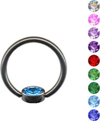 Produktbild von BCR Klemmkugel Ring: Lippenbändchen Klemmring Piercing flach Pink 6 mm