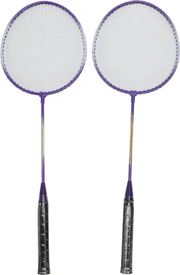 Produktbild von 2-teiliges Badmintonschläger-Set aus Eisenlegierung mit rutschfestem Griff, violettes Schlägerset für Anfänger, Studenten und Profis