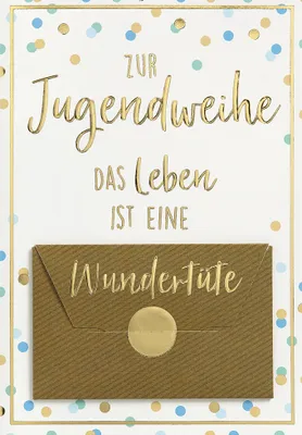 Produktbild von Jugendweihe  Geldkarte  Glückwunschkarte im Format 115 x 17cm mit Umsc