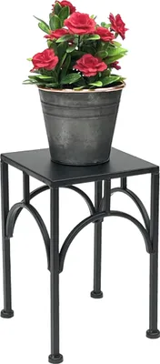 Obrázek produktu pro DanDiBo Flower Stool Metal Black Angular 28 cm Flower Stand Flower Column 96449 S Plant Stool Modern Plant Stand