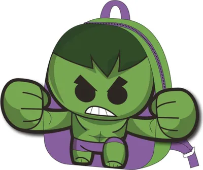 Produktbild von CERDÀ - Plecak z Maskotką Marvel Hulk 22 cm, Pluszowy Oficjalny Produkt