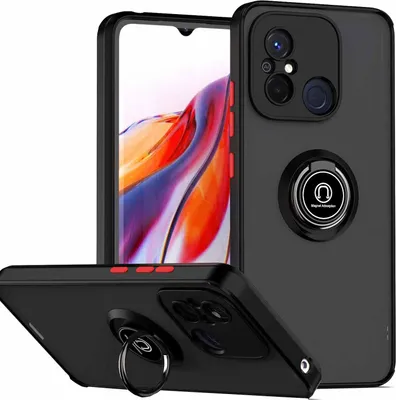 Produktbild von Für Xiaomi Redmi 11A / 12C / Poco C55 / PC Design Ring Magnet Cover Handy Tasche Hülle Schutz Etuis Neu