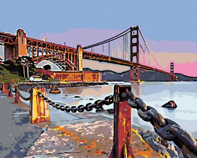 Produktbild von Zuty - Malen nach Zahlen - AM MEER UNTER DER BRÜCKE, 40x50 cm, mit Keilrahmen (bereits gespannt)