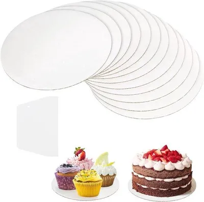 Obrázok produktu pre Biele kartónové podložky pod torty, 30 cm, 12 ks
