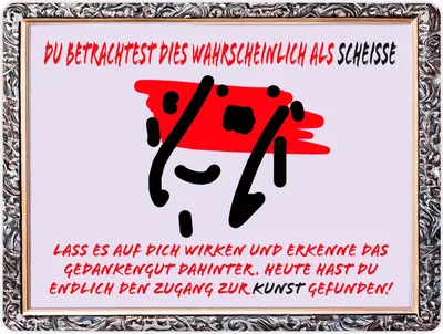 Produktbild von Metallschild XL in 21x28 cm mit frechem Spruch und Kunst-Motiv
