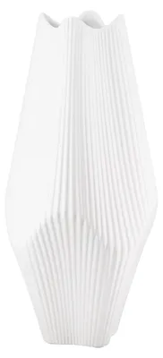 Obrázok produktu pre Gilde Vase, "Lamellen", keramika, biela, balenie 1 ks, dĺžka 15 cm, šírka 15 cm, výška 30 cm, kód: 55377, EAN: 4063387553770
