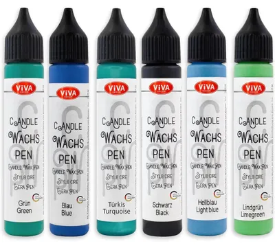 Produktbild von LM-Kreativ Wachs Pen Set Fruit, 6 x 28 ml – Kerzen bemalen
