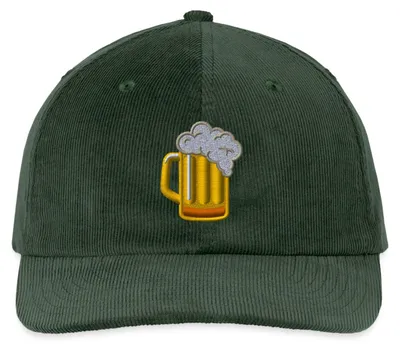 Produktbild von Spreadshirt Bier Stickerei Bestickte Cord Cap, One size, Tannengrün