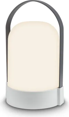 Produktbild von Briloner LED Tischlampe Kabellos 24cm 1W 90lm 3000K Warmweiß Dimmbar Lichtgrau - Tischleuchte Wohnzimmer Terrasse Balkon