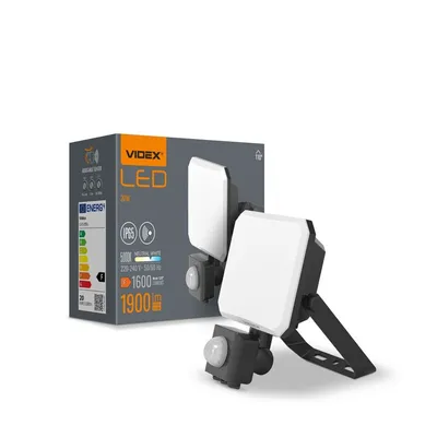Produktbild von Videx LED-Flutlicht 20W 1900lm neutralweiß 5000K Bewegungsmelder IP65
