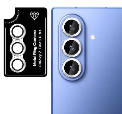 Produktbild von Kamera Schutzglas Linsenschutz für Samsung Galaxy Z Fold8 Ultra 9H Glas Silber