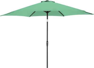 Produktbild von Sonnenschirm - Ø 300 cm - Mintgrün - Schwarz - Polyester - Aluminiumgestell - Knickfunktion