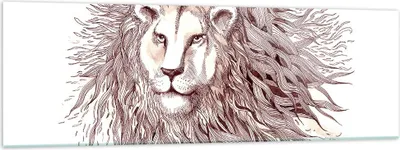 Produktbild von Bilder auf glas - Löwe König Tierwelt Pelz - 160x50cm - Glasbilder - Wandbilder - Kunstdruck - zum Aufhängen bereit - Wanddekoration aus Glas - Glas Bilder - Wandbild auf Glas - GAB160x50-3025
