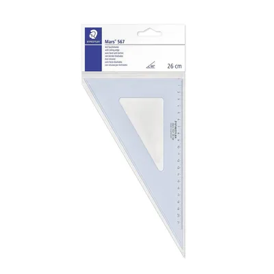 Produktbild von STAEDTLER Zeichendreieck 26cm 60/30 Gr. tr.bl