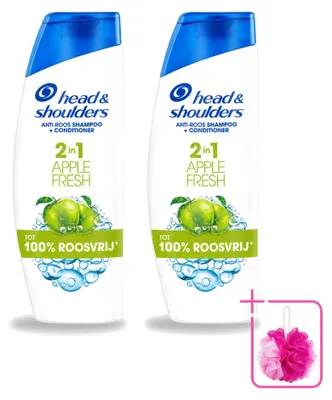 Zdjęcie produktu dla 2 sztuki szamponu i odżywki 2 w 1 Head & Shoulders Apple Fresh - 300 ml - zestaw