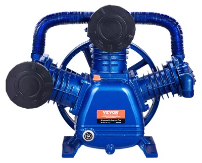 Obrázek produktu pro Hlava čerpadla vzduchového kompresoru VEVOR, 10 HP, 17,5 CFM při 90 PSI, 3-válcové mazání olejem, hlava pístového čerpadla vzduchového kompresoru, dvoustupňová výměna čerpadla vzduchového kompresoru typu V