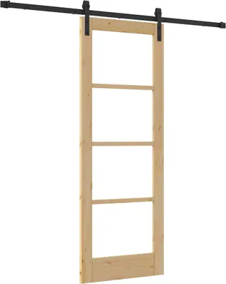 Obrázek produktu pro vidaXL Posuvné dveře ORKDAL Přírodní a černé 73,5 x 198,5 cm