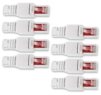 Produktbild von Netzwerkstecker werkzeuglos Netzwerk 8x Cat6 Stecker Cat7 Cat5 Cat5e RJ45 Kabel