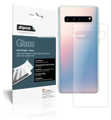 Produktbild von 2x Schutzfolie für Samsung Galaxy S10 5G Rückseite matt - Anti-Shock 9H Folie dipos Glass Kunststoffglas