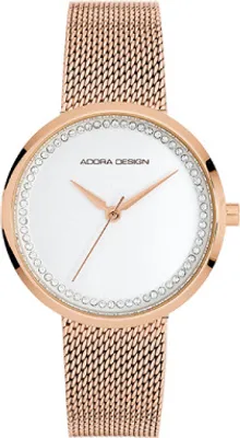 Produktbild von ADORA AD8418 Damenuhr Armbanduhr Quarzuhr Edelstahl rose Milanese Swaroski Steine