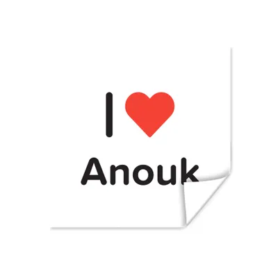 Produktbild von MuchoWow® Poster Ich liebe - Anouk - Mädchen 75x75 cm - Wand Dekoration