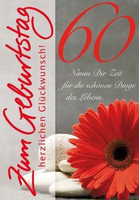 Produktbild von 60 Geburtstag  Glückwunschkarte im Format 115x17cm mit Umschlag