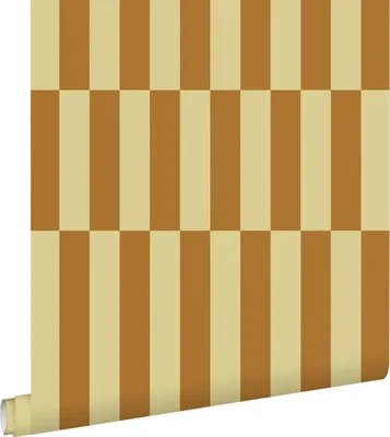 Obrázek produktu pro ESTAhome Tapety pruhy hnědá a písková béžová 50 x 900 cm
