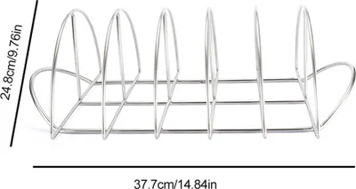 Zdjęcie produktu dla Wspornik do grilla ze stali nierdzewnej Stojak na żeberka Stojak do grilla Nieprzywierający uchwyt na stek wołowy na piknik na świeżym powietrzu Materiały do grillowania