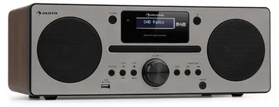 Produktbild von Auna Tragbares Radio, DAB Radio mit CD Player, DAB Plus Radio mit Bluetooth, DAB/DAB+/FM Radio, Küchenradio mit LCD Display, MP3, USB-Anschluss, Digitalradio Klein, Radio mit Wecker & Fernbedienung