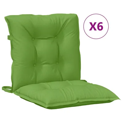 Immagine prodotto di vidaXL Cuscini per schienale basso 6 pz. Tessuto verde melange 100x50x7 cm