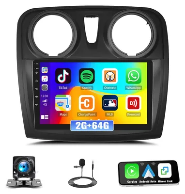 Obrázok produktu pre Android 13 autorádio, 9 palcov, s funkciami Carplay a Bluetooth, určené pre vozidlá Renault a Dacia Sandero II