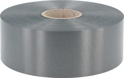Produktbild von Geschenkband Ringelband 50mm x 100m Rolle Anthrazit / Grau