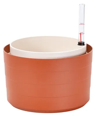 Obrázek produktu pro PLASTIA s.r.o. Samozavlažovací květináč Berberis 30 cm, terakota a slonová kost