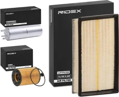 Produktbild von RIDEX Filterset Inspektionspaket Filtersatz für VW Transporter V Bus (7HB, 7HJ, 7EB, 7EJ, 7EF, 7EG, 7HF, 7EC) Multivan V Transporter V Kastenwagen