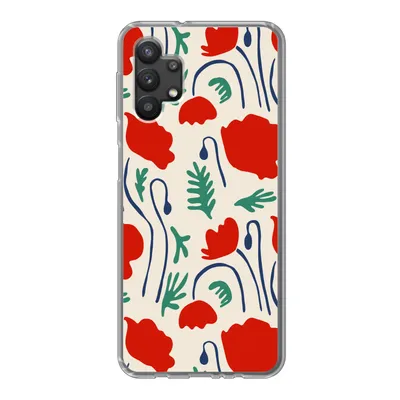 Produktbild von MuchoWow® Handyhülle Schutzhülle Hülle für Samsung Galaxy A32 5G Blumen - Rose - Muster Silikon Softcase Handy Hülle - Softcase
