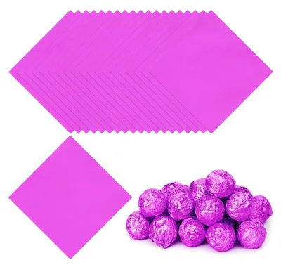 Productafbeelding van 100 Stuks Folie Papier Wrapper 9x9cm in Glanzend Rosenrot
