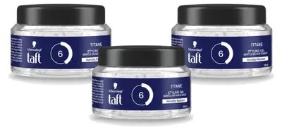 Zdjęcie produktu dla 3 sztuki Taft Men Power Gel Titane Hold 6 - Mocne utrwalenie - 250 ml - Opakowanie ekonomiczne