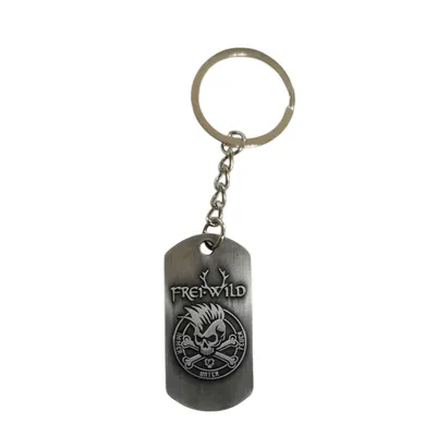 Productafbeelding van Frei.Wild - IUF, sleutelhanger met 2D-dogtag - 2D-logo's aan de voor- en achterkant + sleuteling