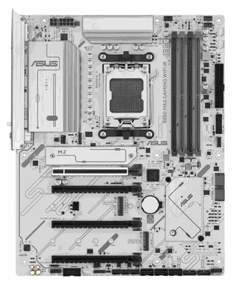 Obrázok produktu pre ASUS B850 MAX GAMING WIFI W, AMD, Pätica AM5, AMD Ryzen 7000 Series, AMD Ryzen 8000 Series, AMD Ryzen 9000 Series, Pätica AM5, DDR5-SDRAM, 256 GB