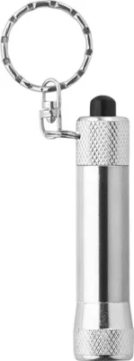 Produktbild von MidOcean - Taschenlampen-Schlüsselanhänger "Arizo" MO1261 (Einheitsgröße) (Silber)