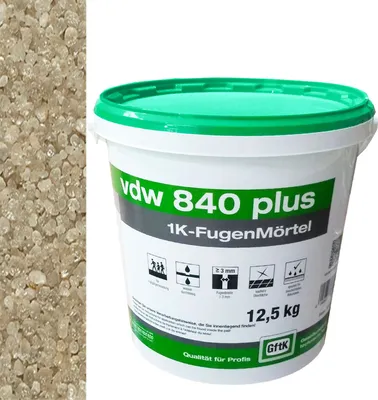 Produktbild von VDW 840 Plus 1K Fugenmörtel, natur, 12,5 kg