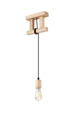 Image de Suspension LEON NATURAL E27 L : 20 cm H : 80 cm intensité variable