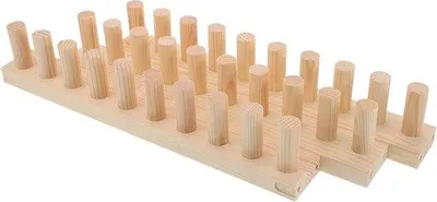 Produktbild von Famanu Holzstrickrahmen - Vielseitig einsetzbar für dicke Decken - 115 x 7 x 5 cm - Khaki