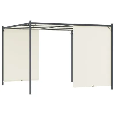 Obrázek produktu pro vidaXL Pergola s nastavitelnou střechou Cream White 3x3 m Steel