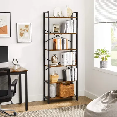 Produktbild von VASAGLE Bücherregal mit 6 Ebenen Aufbewahrungsregal Industrie-Design