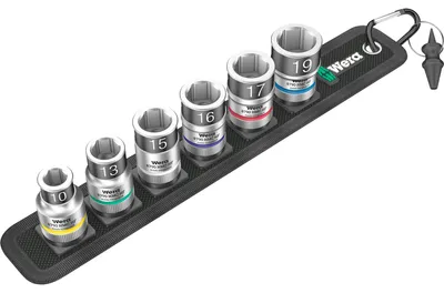 Obrázok produktu pre Wera Belt C 1, Súprava zásuvky, 1/2", Metrický, 6 hlava/hlavy, 10,13,15,16,17,19 mm, 285 mm