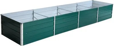 Produktbild von Metall Blumenbeet Hochbeet 320x80x45 cm Grün Pflanzbeet Gemüsebeet Pflanzkasten