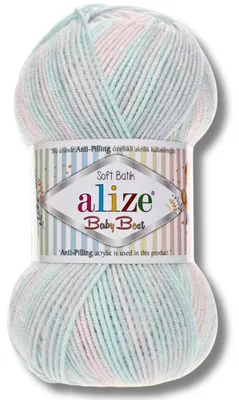 Productafbeelding van Alize 1x 100g Baby Best Batik garen, met kleurverloop, anti-pluis, geschikt voor haken en breien (6623)